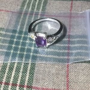 Amethyst size 7 cocktail ring